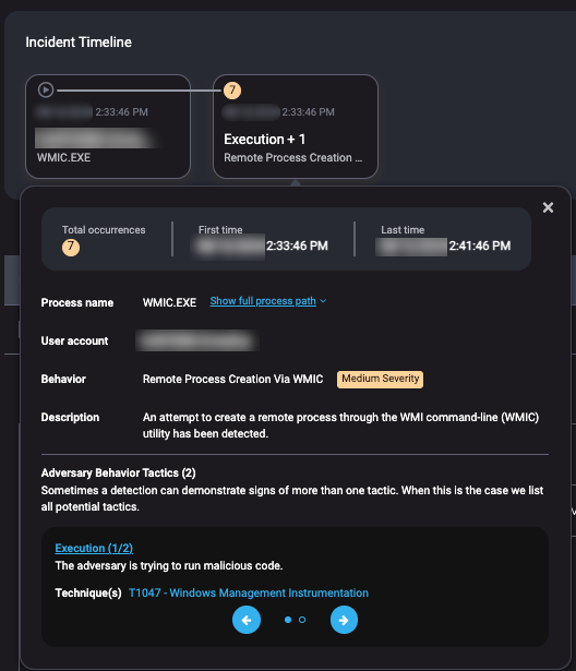 One of your endpoints has a Medium Severity alert for Remote Process Creation via WMIC