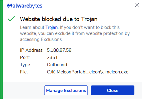 Malwarebytes blocks 5.188.87.58