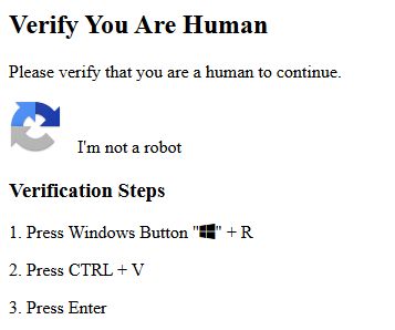 fake Captcha with instructions