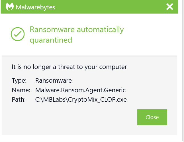 Clop ransom note type 2