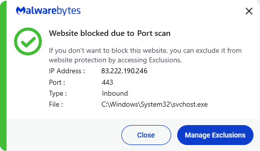 Malwarebytes blocks 83.222.190.246