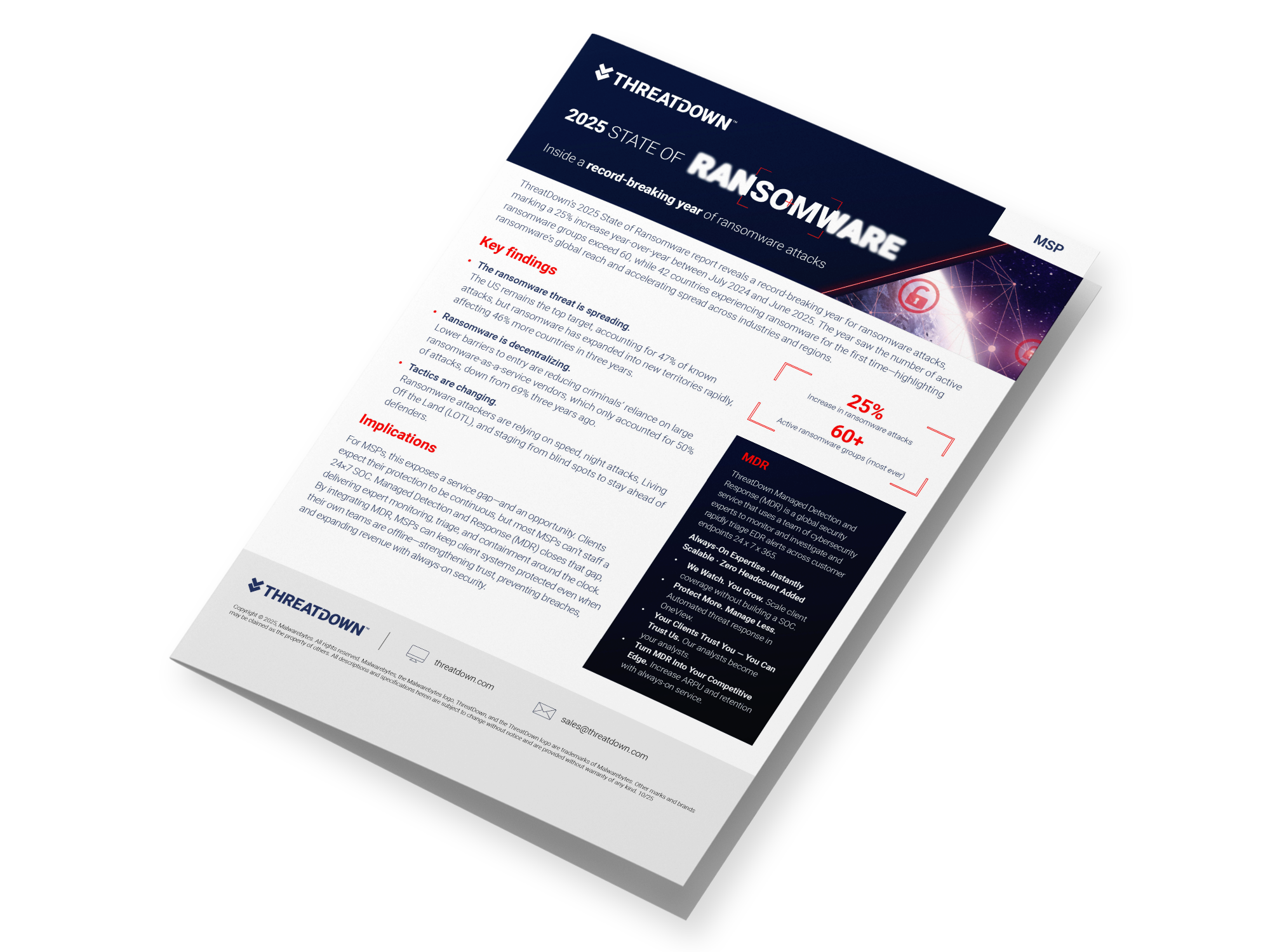 MSP State of Ransomware 2025 Executive Summary