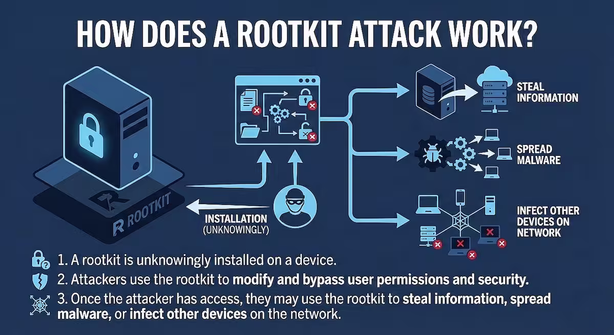 How a Rootkit Attack Works
