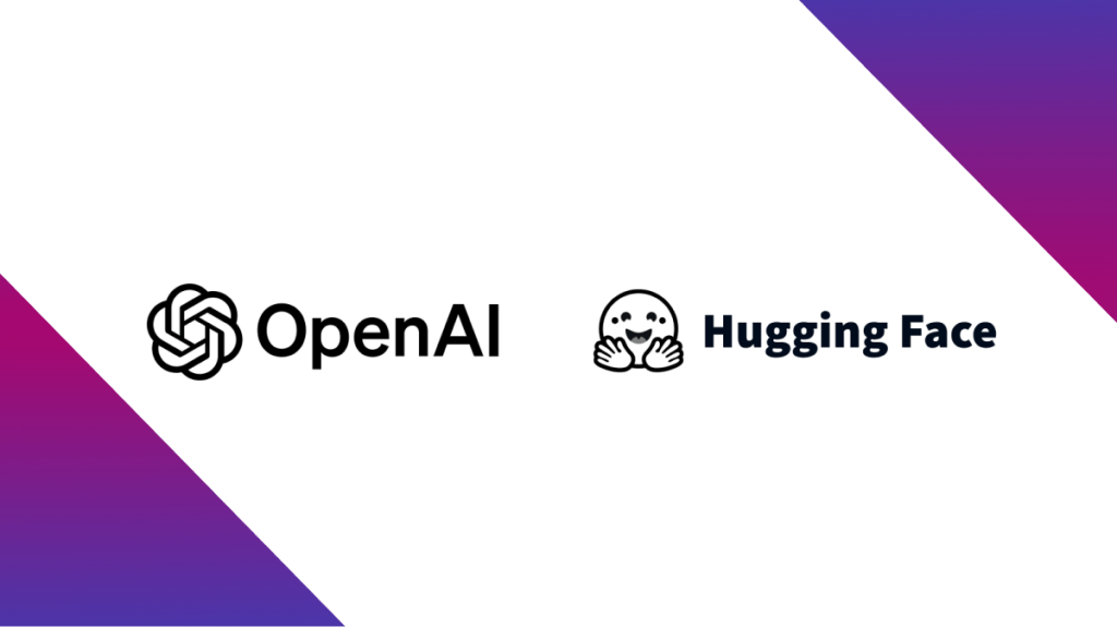 OpenAI and Hugging Face logos side by side